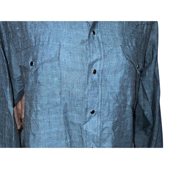 Panhandle Slim Eyelet Cutout Button Down Collared Shirt Sz 34 ( XL) Mens 16.5" N - Picture 8 of 12